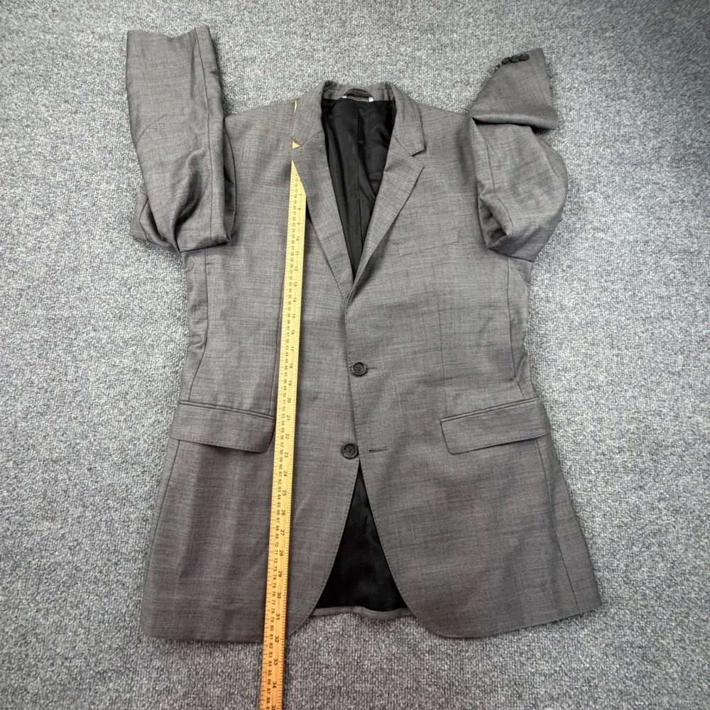 Hugo Boss James4 Sharp6 Gray Wool Suit Jacket Blazer 42L Tailored Two Button